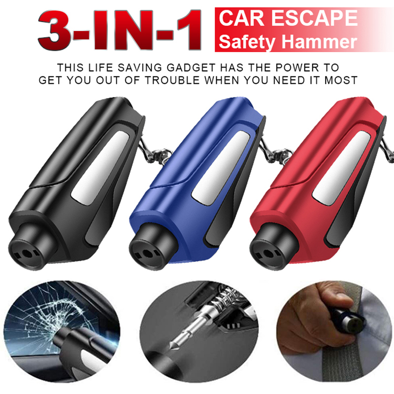 Kidlove Car Mini Window Breaker Multifunctional Portable Emergency Safety  Hammer With Seat Belt Cutter Escape Tool 